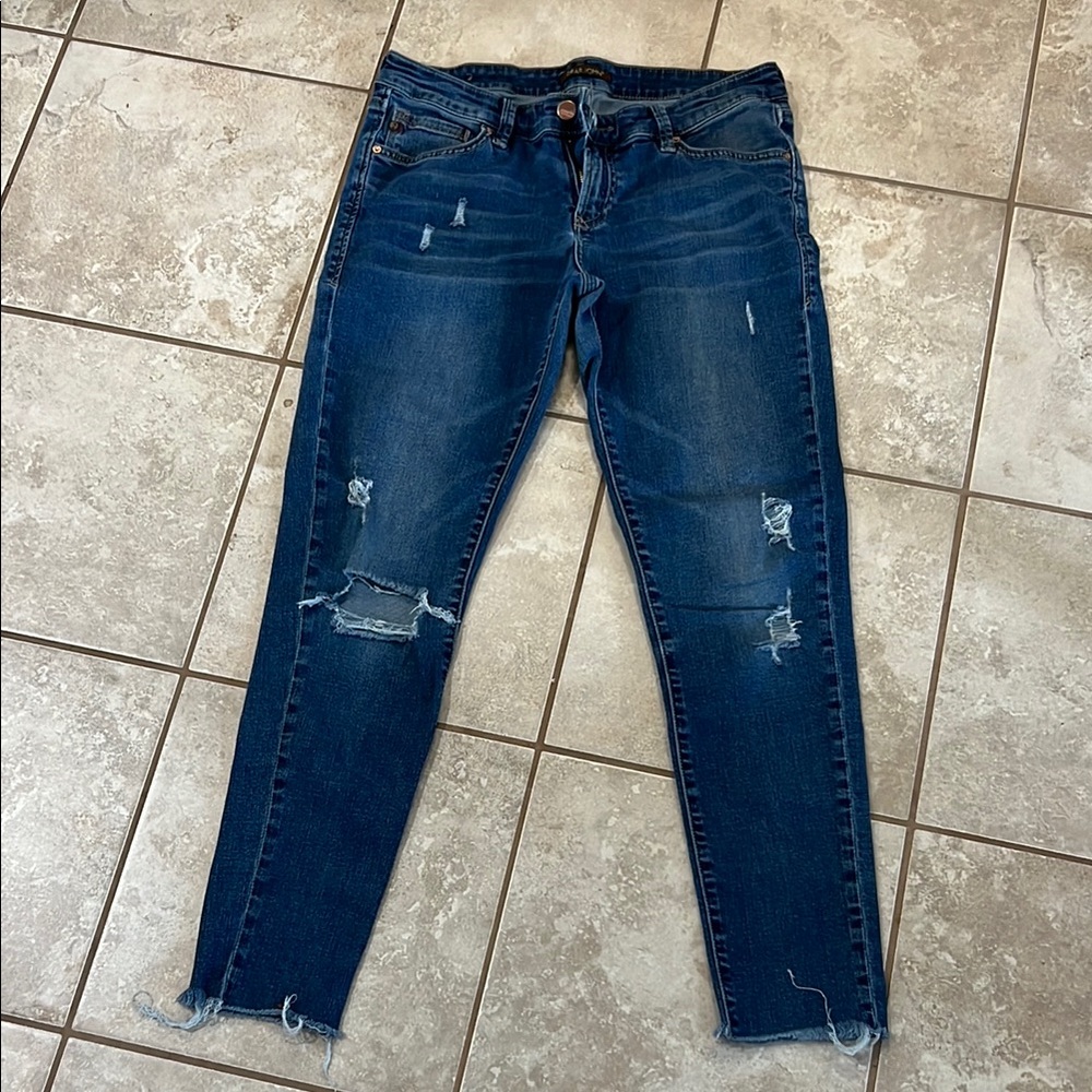 Dear John Blue Skinny Jeans Distressed Style